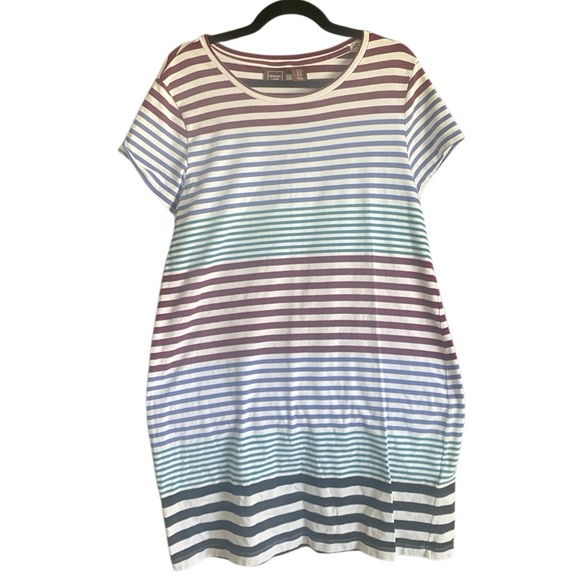 Marina Luna Dresses & Skirts - Marina Luna Striped Short Sleeve T-Shirt Dress. Size X-Large
